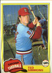1981 Topps Baseball Cards      705     Ted Simmons